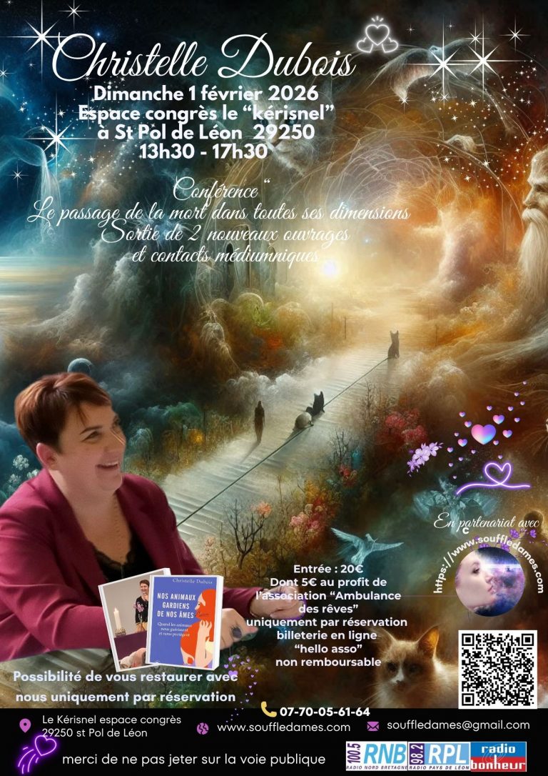 Affiche de la conférence de christelle Dubois le 01 février 2026 à Saint-Pol-de-Léon