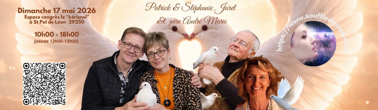 Banniere de la conférence du Père André-Marie, Christine Chantalat et Patrick et Stéphanie Juret du 17 mai 2026 à Saint-Pol-de-Leon