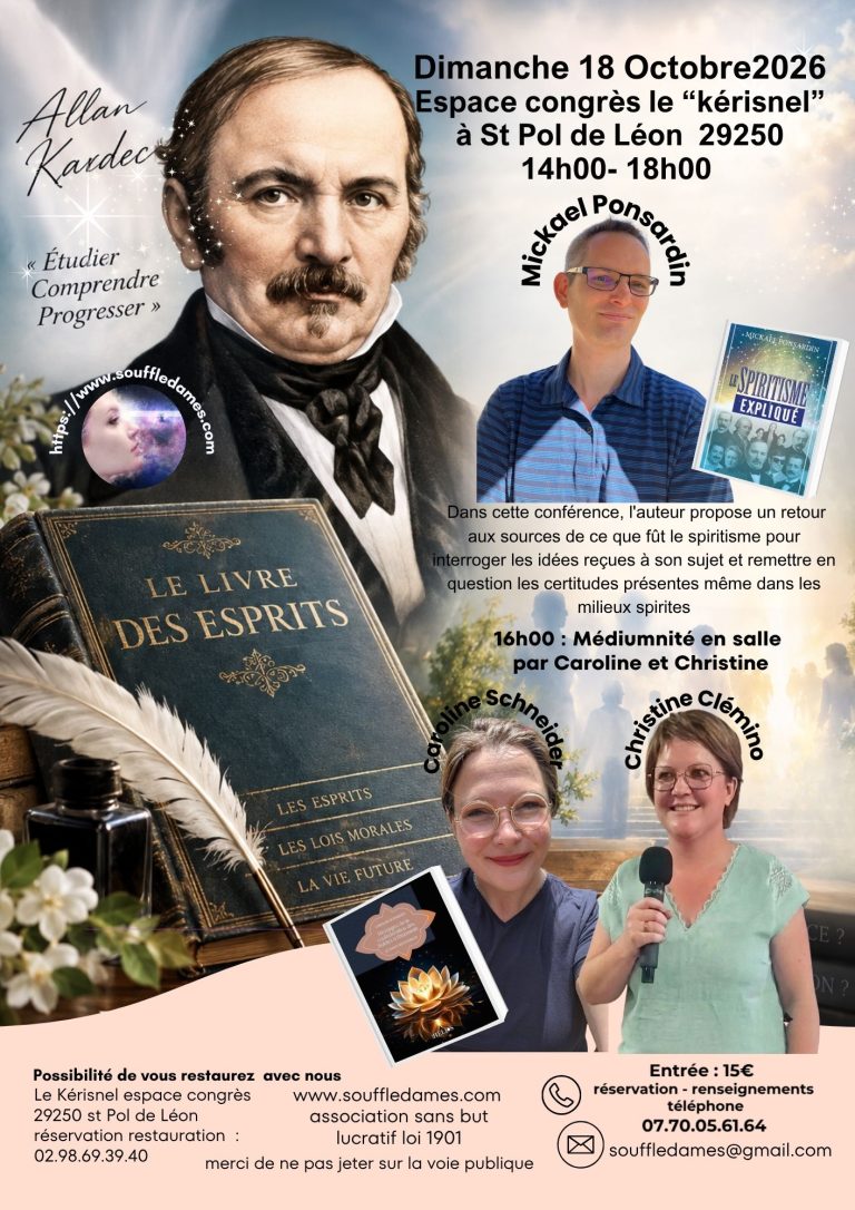 Affiche de la conférence de Mickael Ponsardin, Christine Clemino, et Caroline Schneider, le 18 octobre 2026 à St Pol de Léon